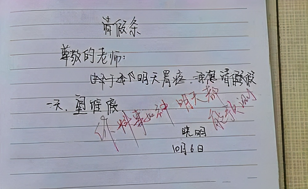 小学生请假的奇葩原因,奇葩小学生请假