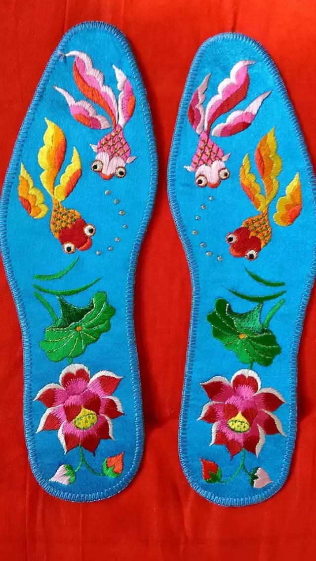 纯手工刺绣鞋垫都是什么图案,45款传统刺绣鞋垫