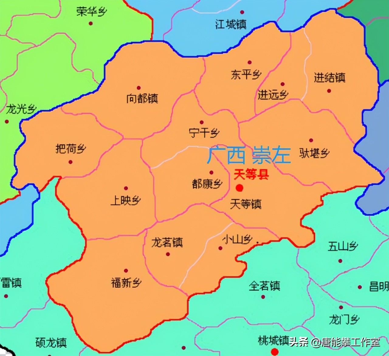 广西崇左市大新县与天等县交界处,崇左大新县城介绍