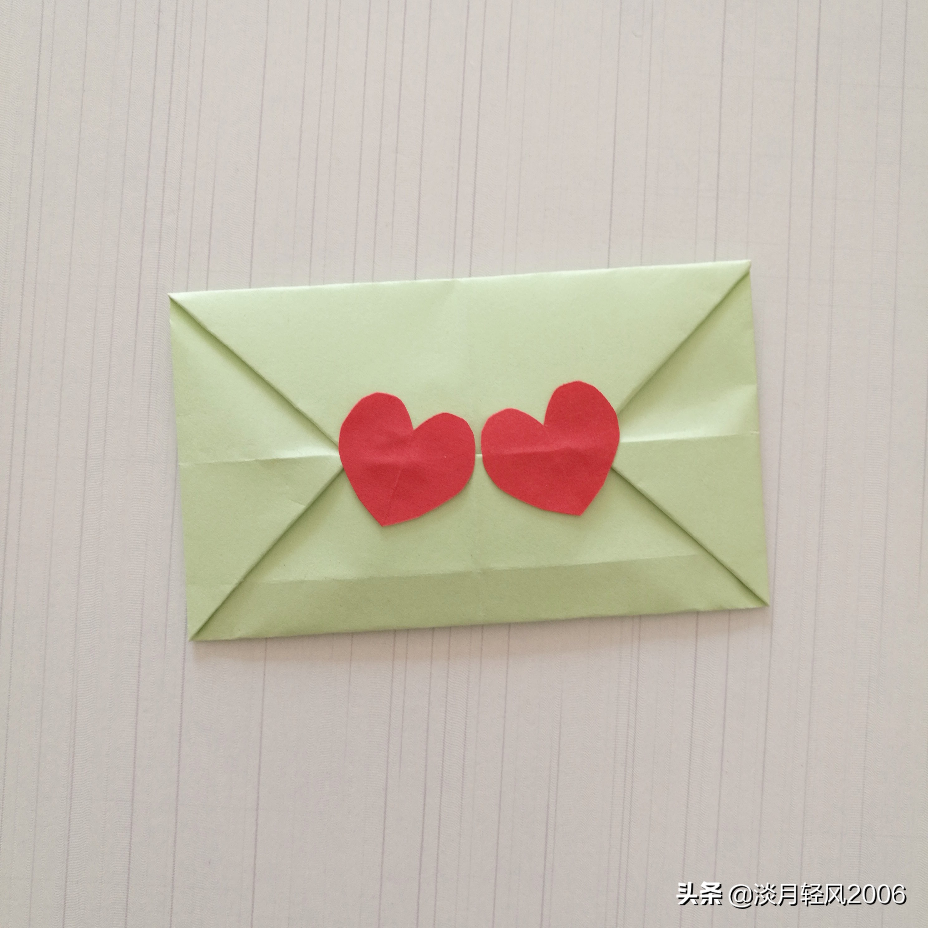 信封折纸正方形,简单信封的手工折法幼儿园