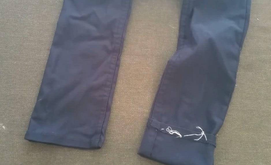 裤子怎么修剪小妙招,弹力裤子长了怎么修剪