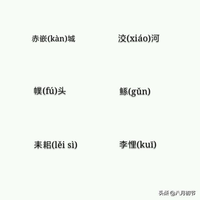 快来复习一下生僻字的读音,初中语文生僻字及读音