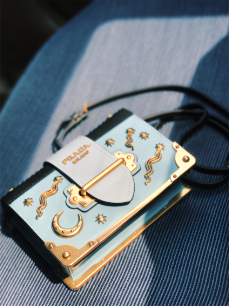 prada贝壳包真假对比,prada星月包