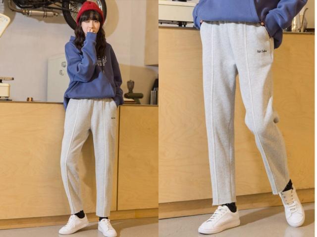 黑色皮哈伦裤搭配什么颜色的鞋子,今年最流行的哈伦裤穿搭