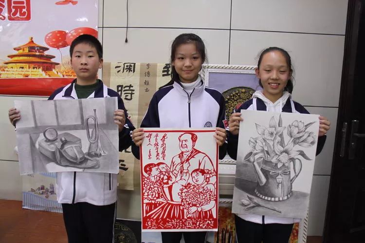 文明在我心中绘画五年级,德州五中校园文化节