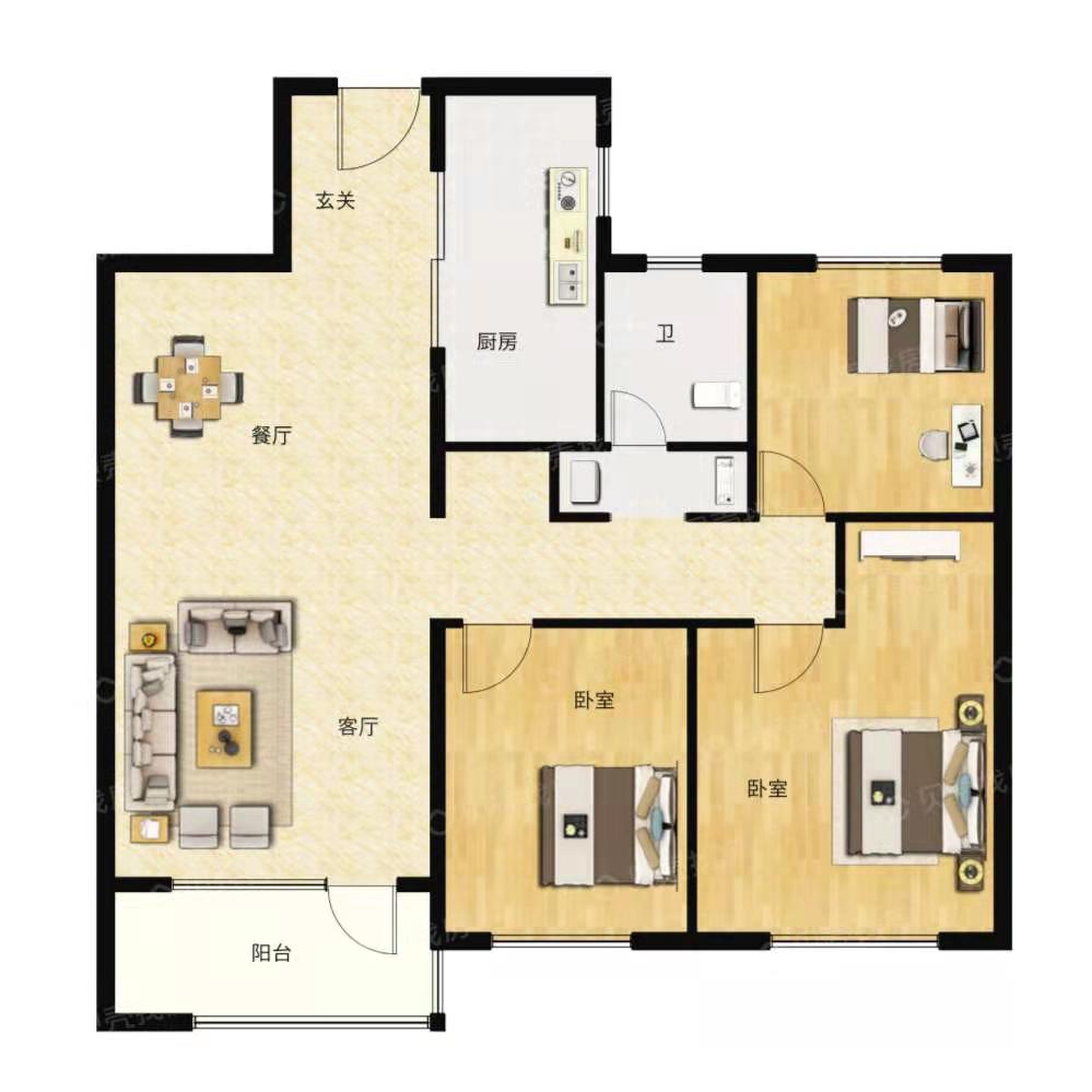 烟台融创蓝天壹号155平图片,烟台融创蓝天壹号两梯四户结构图