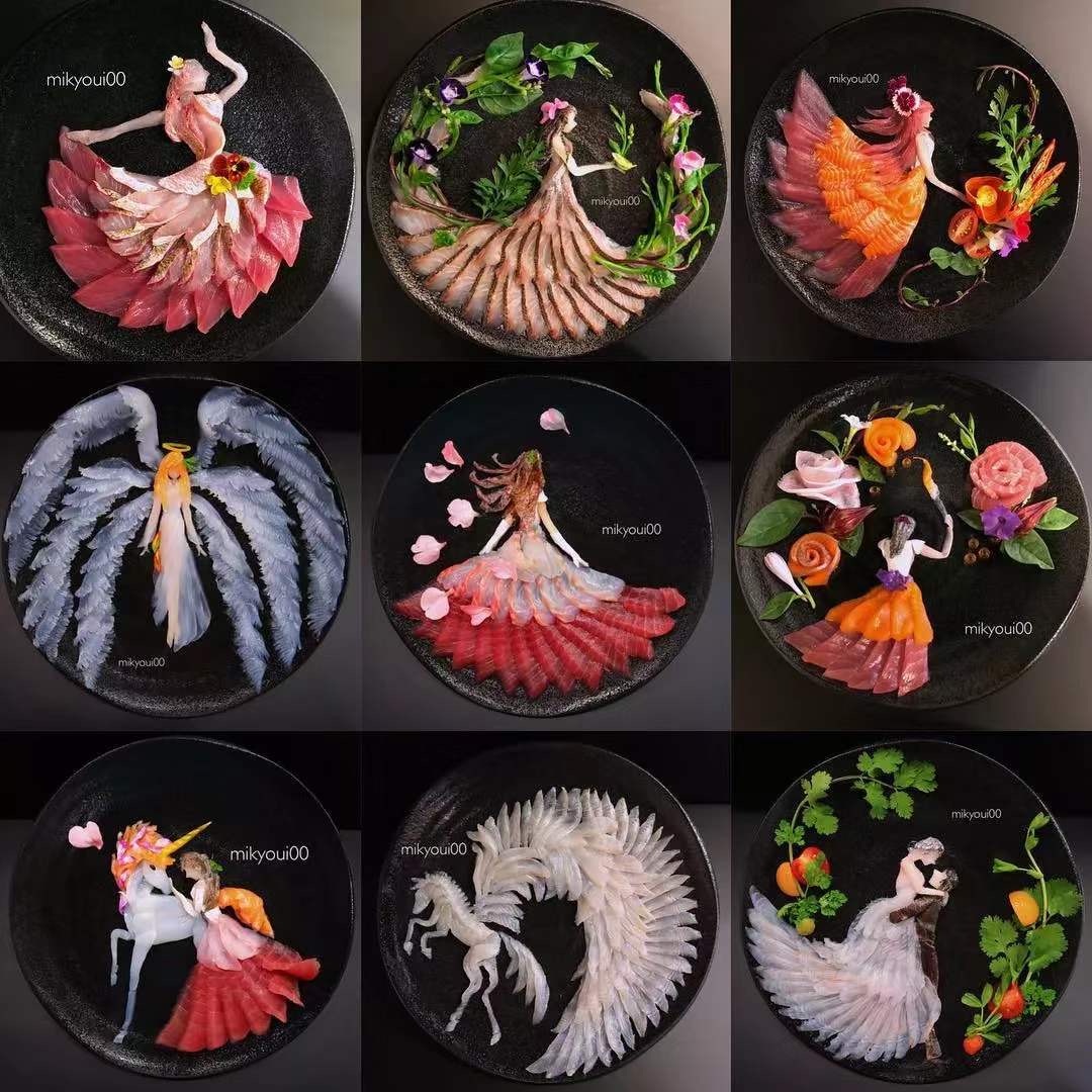 澳龙刺身摆盘制作视频,刺身制作视频创意摆盘