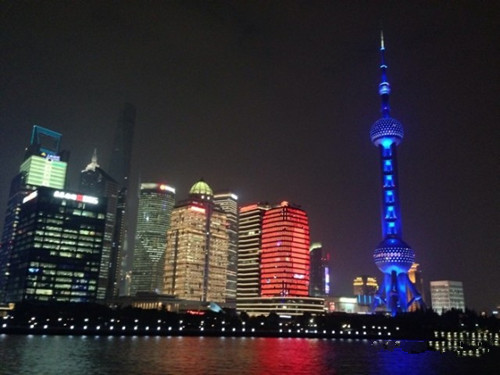 上海外滩风景东方明珠塔,上海东方明珠地标