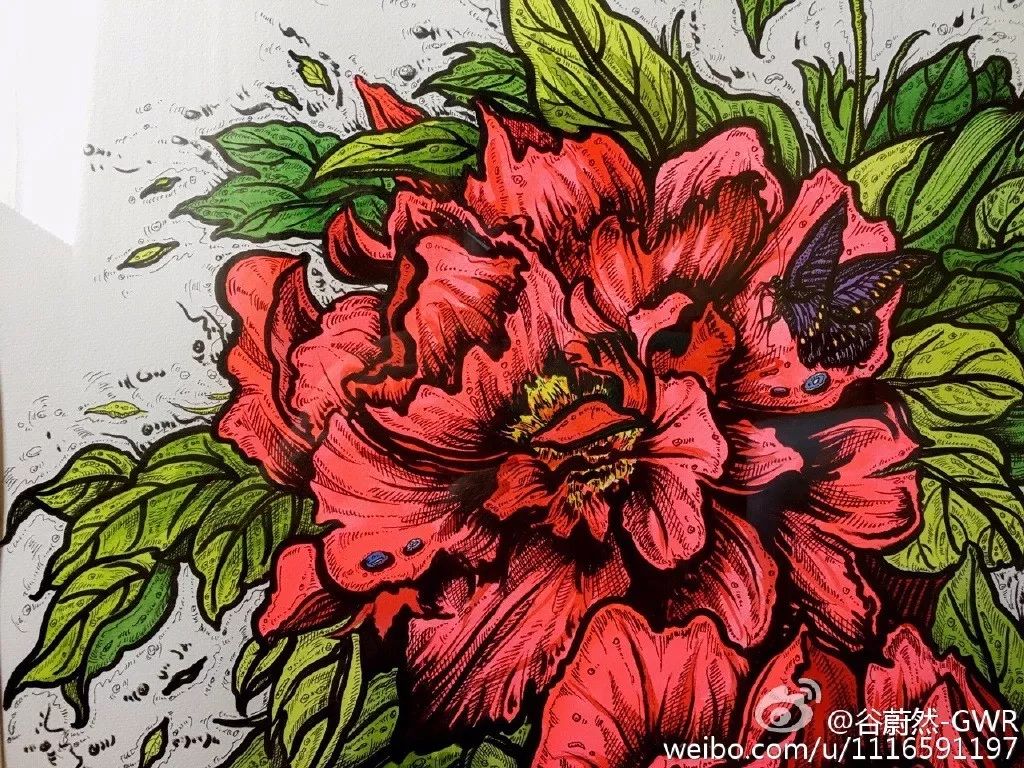 简单针管笔手绘花,简单易学针管笔手绘