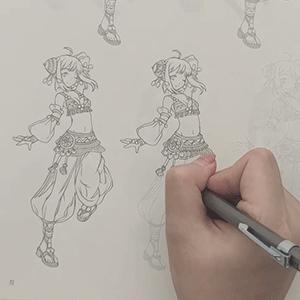 动漫人物只画一个头,大头动漫人物绘画