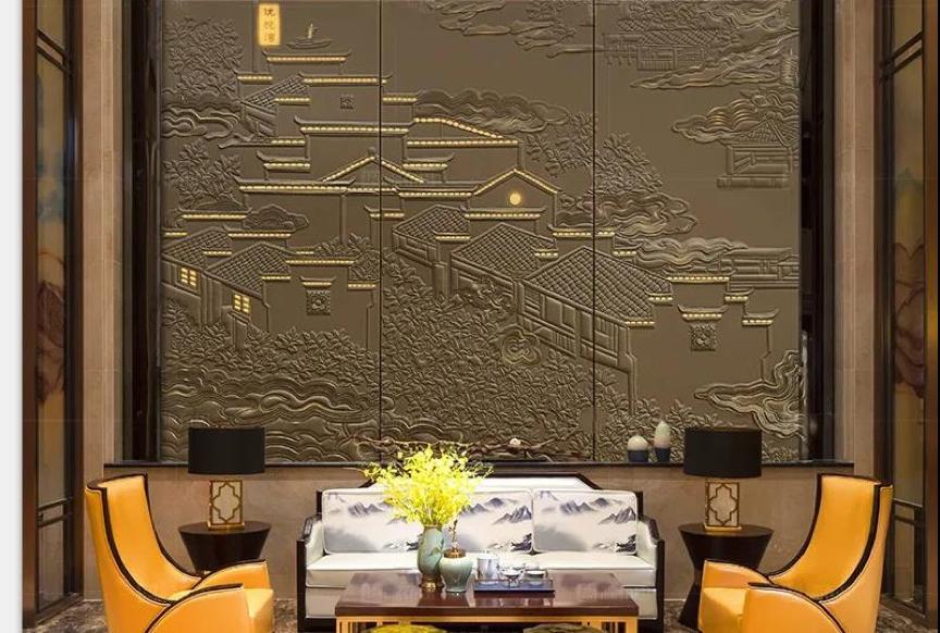 皮雕墙面做法,皮雕上墙设计方法