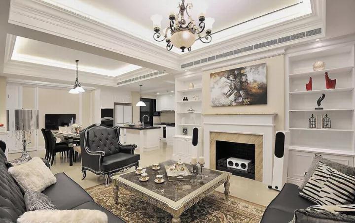 110平方三室两厅豪华法式效果,125平欧式三居室房屋