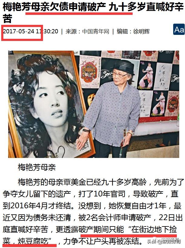 每月生活费10万,梅艳芳母亲哭穷