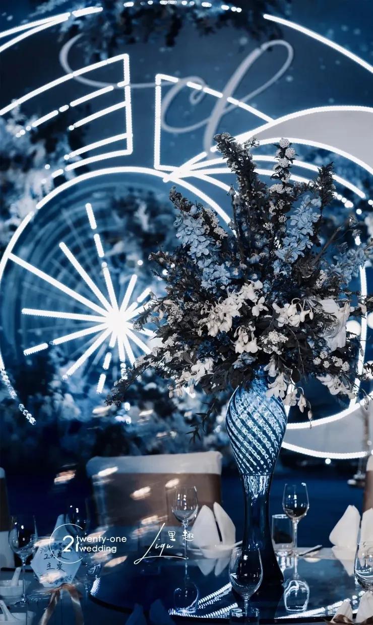 星空主题婚礼极简主义,森系主题加星空元素的婚礼