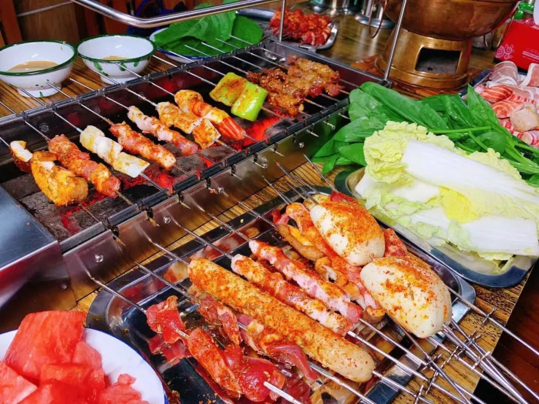 长春清真自助火锅烧烤一体餐,长春自助小烤肉火锅