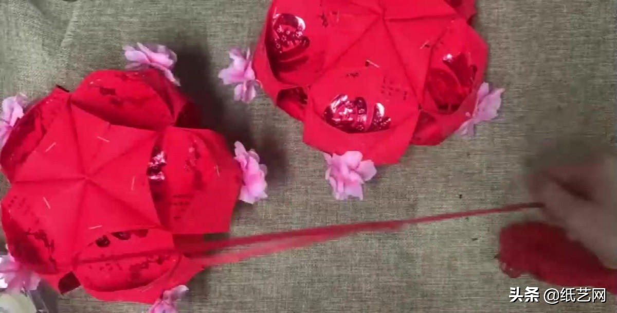 新年灯笼怎么做又简单又好玩,用红包做元宵节灯笼教程