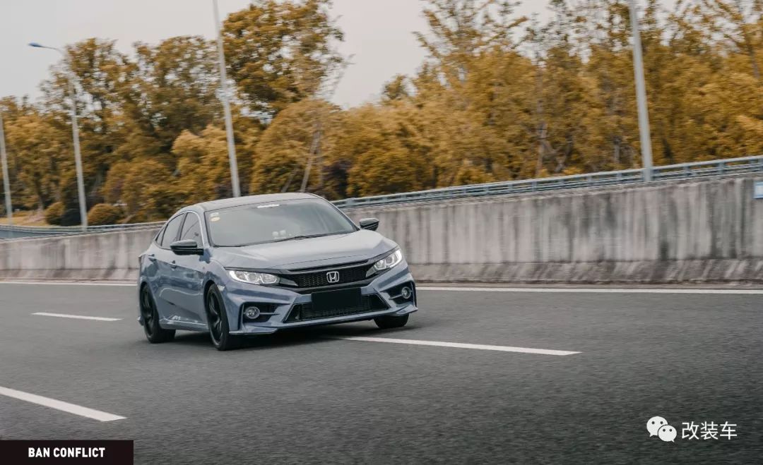 水泥灰十代思域改装,思域十代改装水泥灰