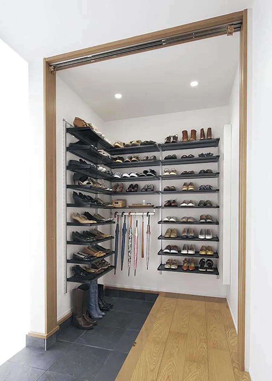 玄关衣物鞋子收纳架,玄关鞋帽间收纳