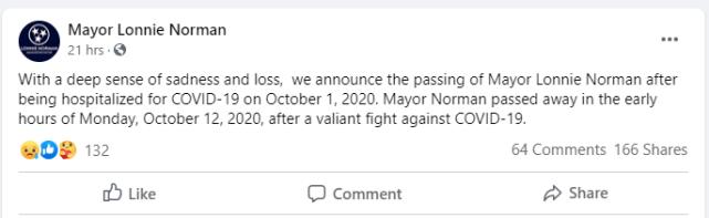 “有啥大惊小怪的？不就是一个当官的得新冠死了么”