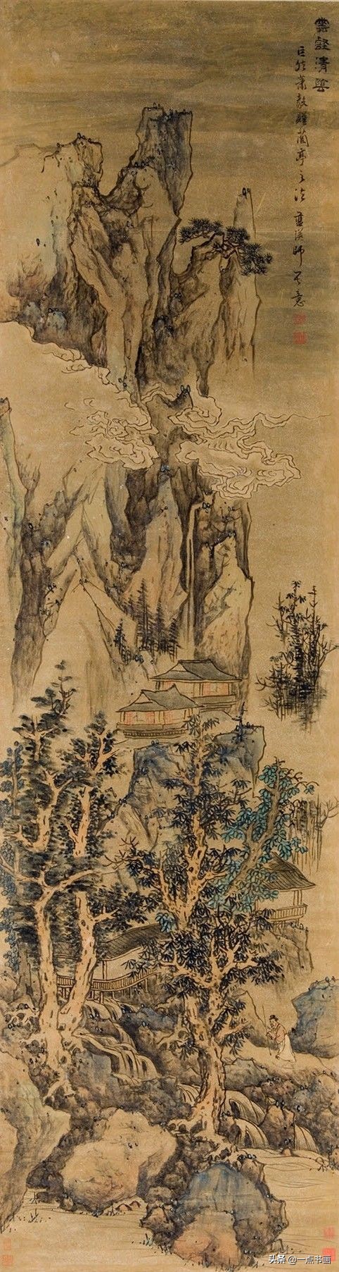 明画家蓝瑛溪山幽居图,明蓝瑛山水画全集
