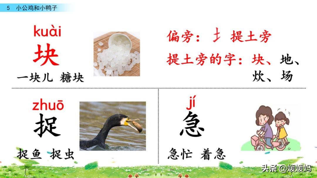 一年级小公鸡和小鸭子仿写句子,一年级小公鸡和小鸭子的看图写话