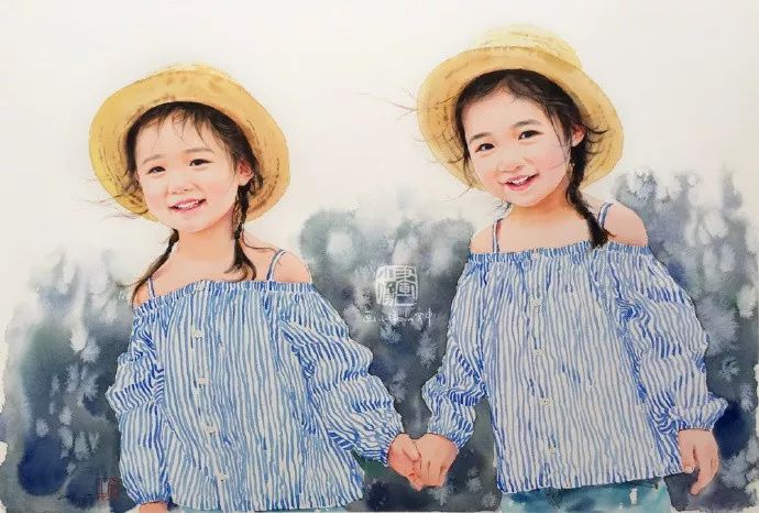 比起打印画，美院毕业的他，笔下这种彩铅水彩画才好看哭了~