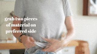 夏天穿t恤怎么塞裤子里好看,t恤衣角打结扣最新款