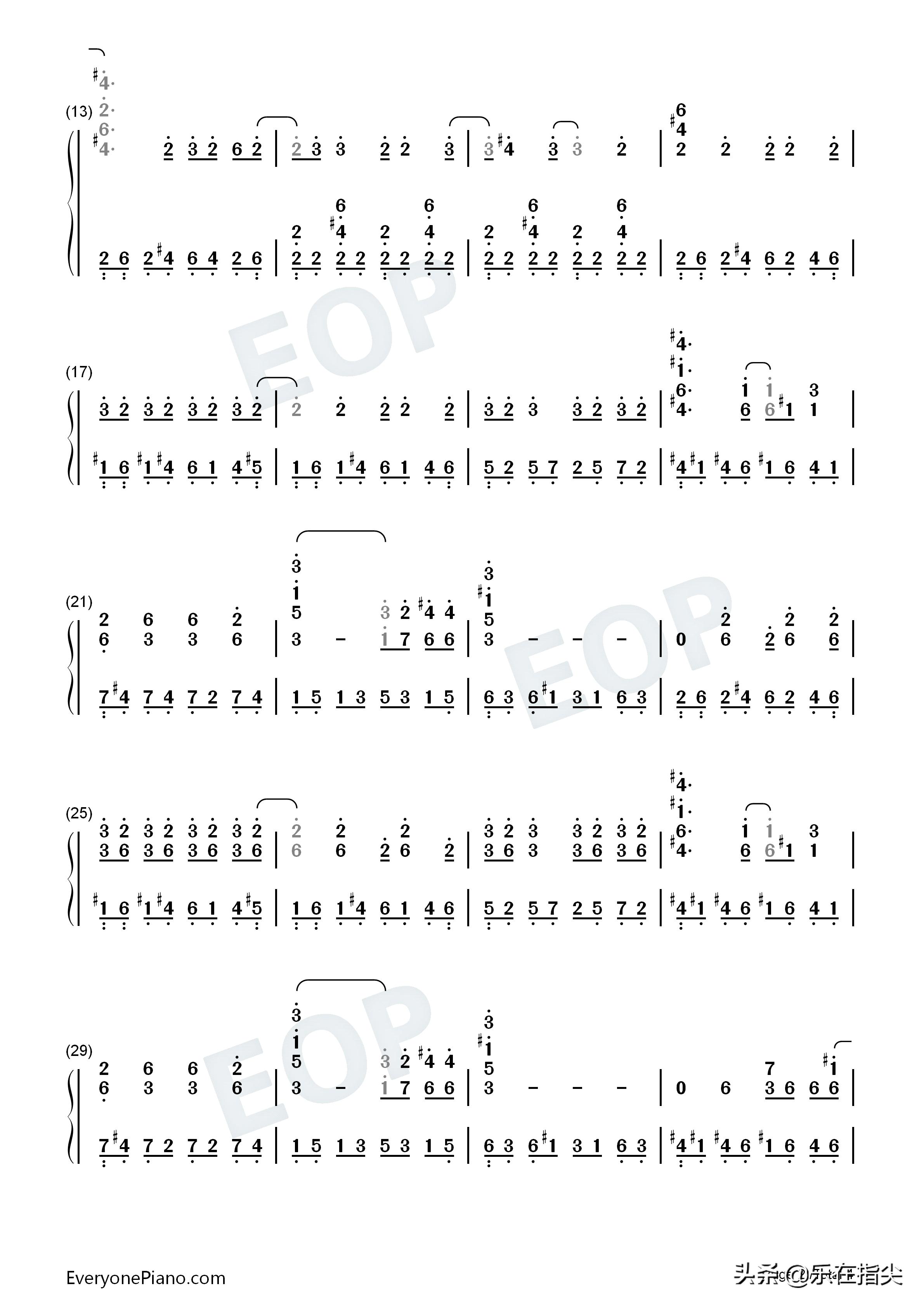 魔笛变奏曲钢琴谱图文,magi钢琴谱