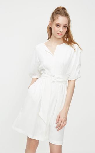 气质系带连衣裙,气质系带收腰连衣裙