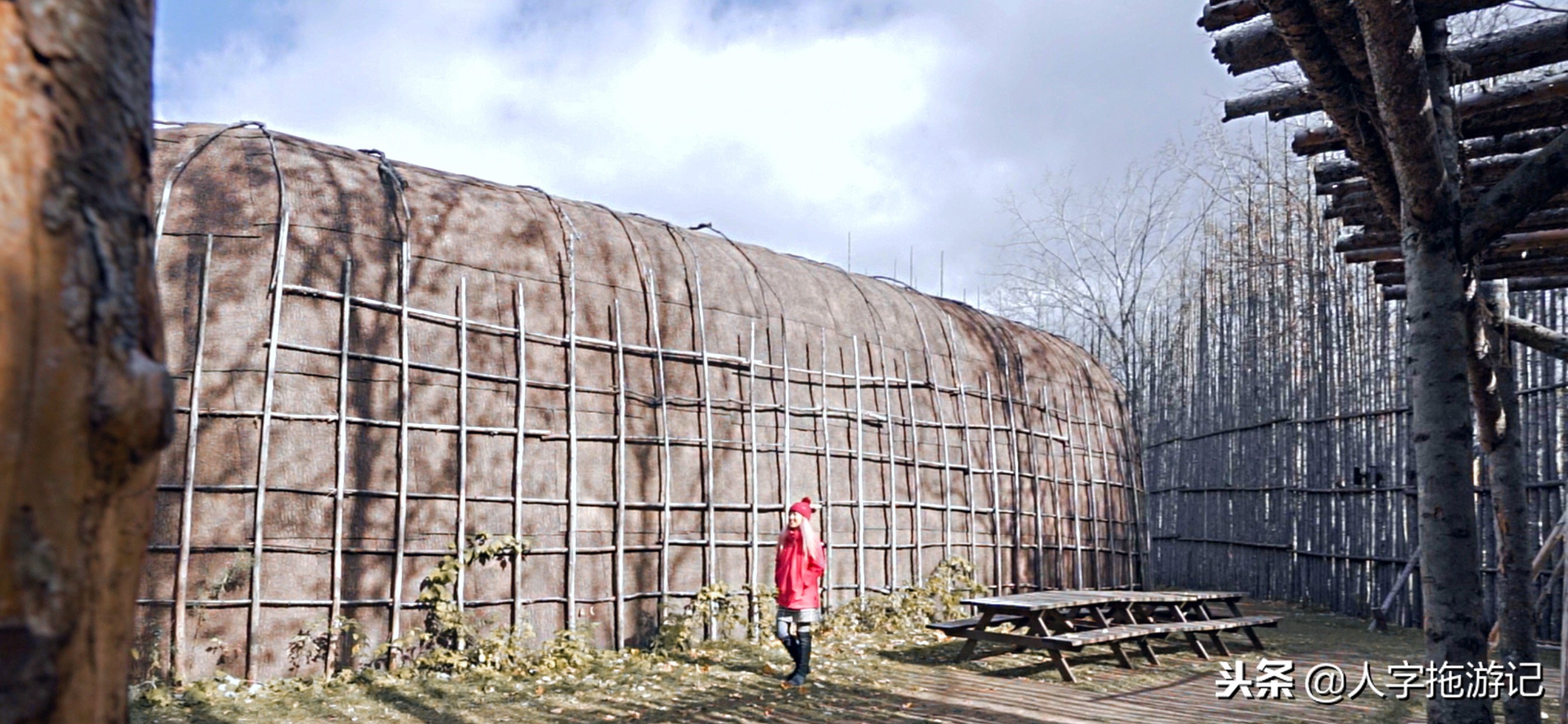 冬日极客，加拿大Wendake穿着狼爪去狼族