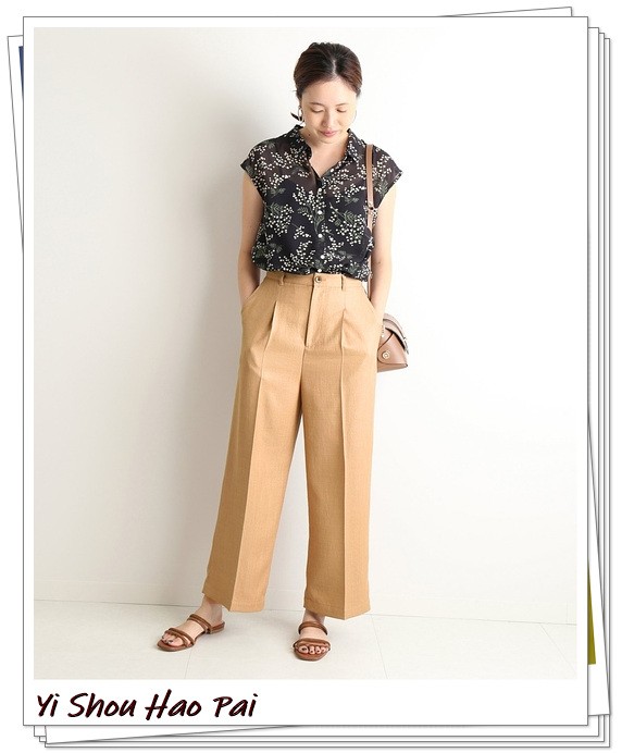春夏米色裤子最佳搭配上衣,夏季米色裤子与上衣搭配图