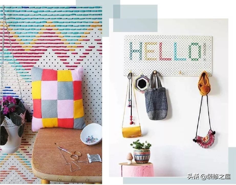 网红洞洞板墙面收纳板,创意实木洞洞板