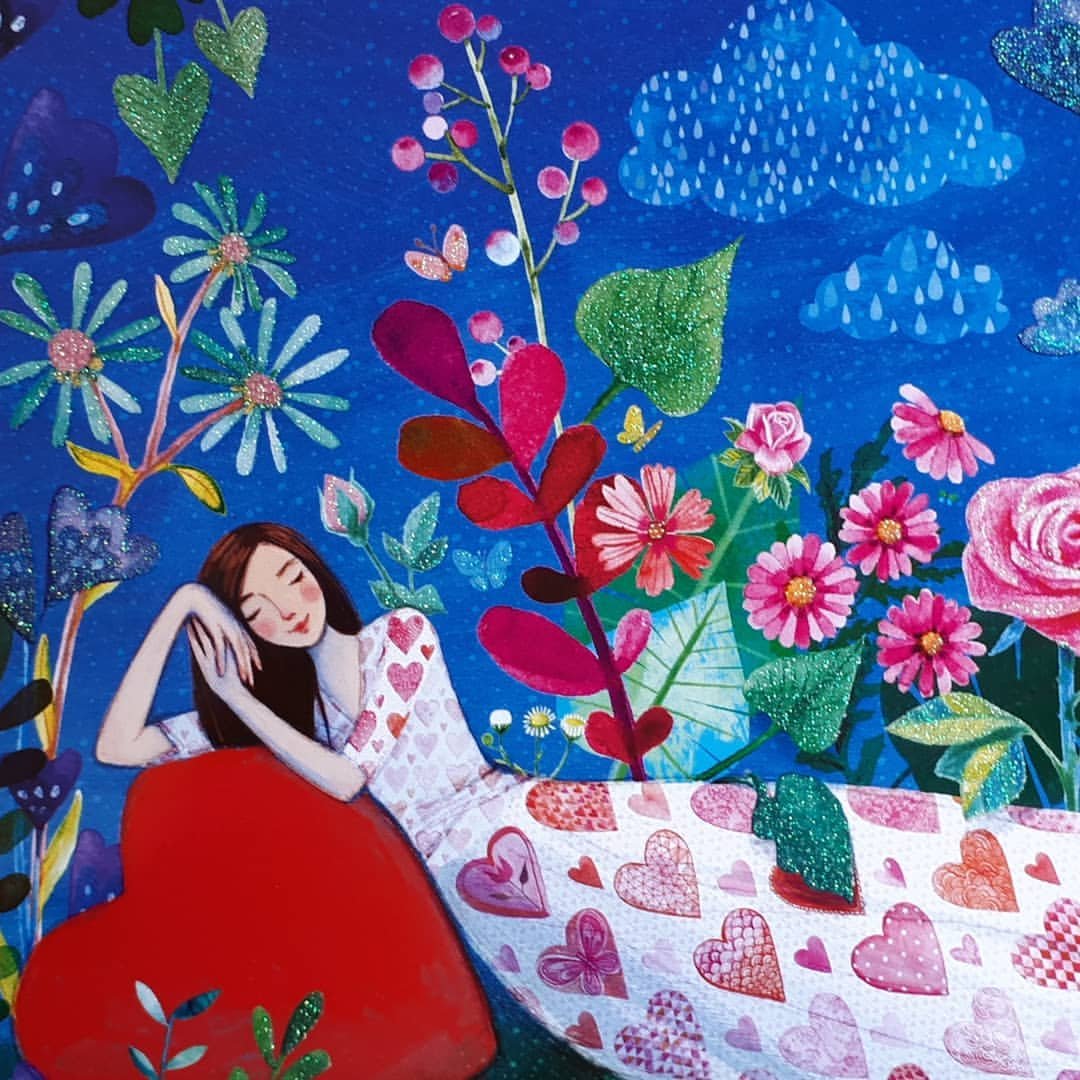 插画风手绘墙面,墙绘插画艺术