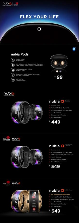 努比亚全球首款柔性屏,努比亚发布柔性屏手机