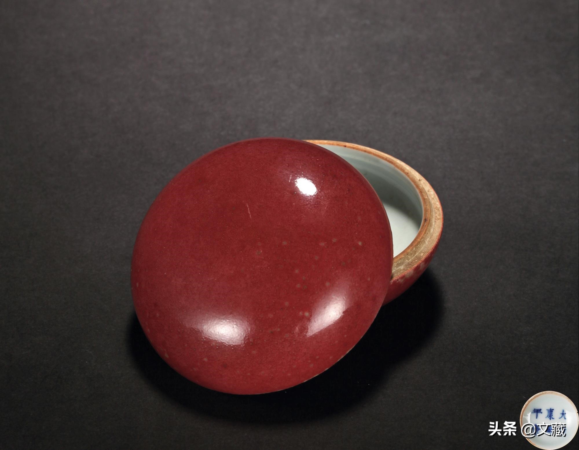 宋越窑印盒,宋朝印泥盒