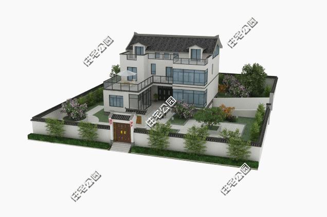 14×17米带地下室的中式合院，适合农村养老，比洋房都美