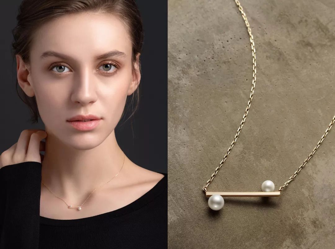 金色珍珠和啥搭配显高级感,极简风配珍珠项链