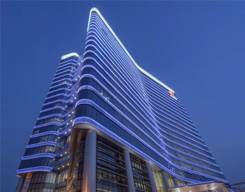 华为总部大楼震撼,华为照明
