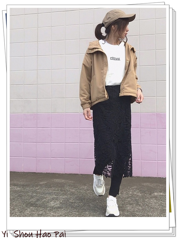 休闲风宽松连帽外套穿搭,日系防风连帽外套搭配