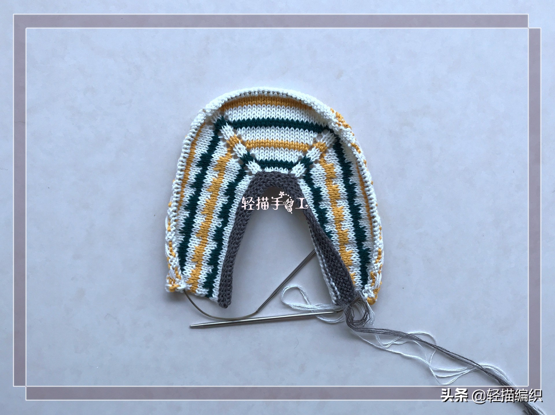 两种颜色地板袜教程,地板袜穿着舒适又好看