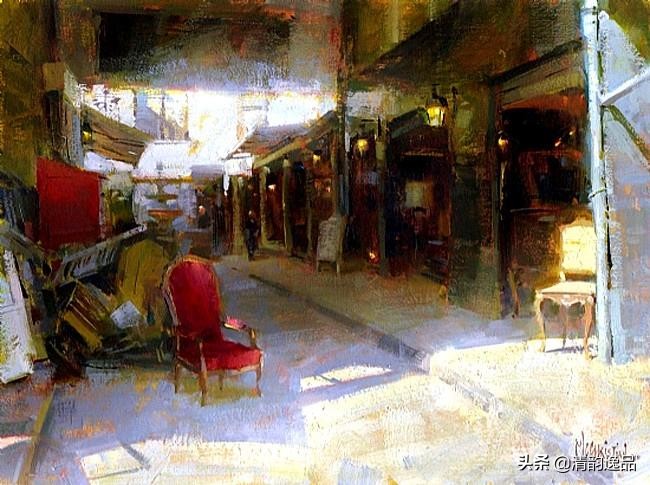 美国艺术家乔biwler油画作品赏析,丽莎印象派油画欣赏