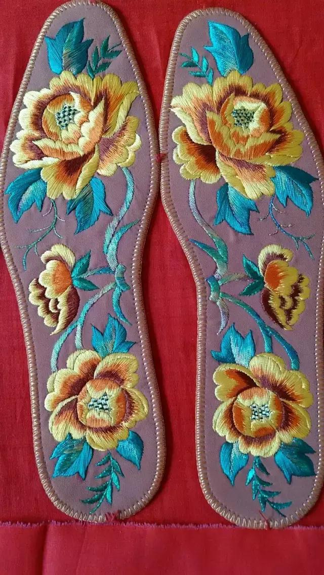 刺绣鞋垫图案大全详细图,惊艳绝伦刺绣鞋垫欣赏