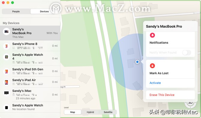 如何使用applewatch查找其他设备,findmy苹果怎样使用的