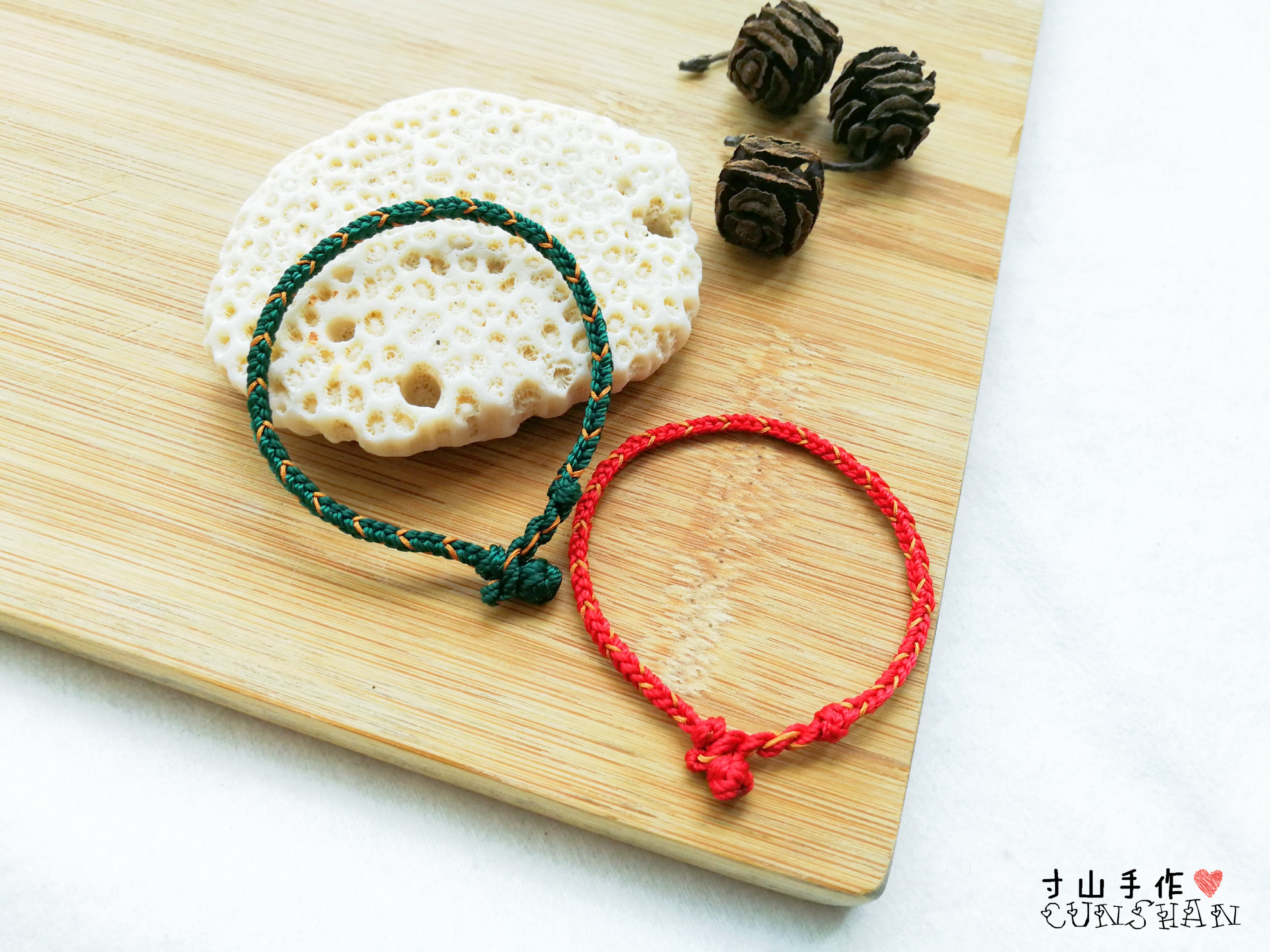 文玩手串的绳结怎么系,文玩手串绳子十字结打结方法