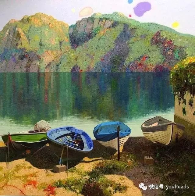 鲍勃罗斯的风景画,意大利画家fulviorinaldi水彩风景