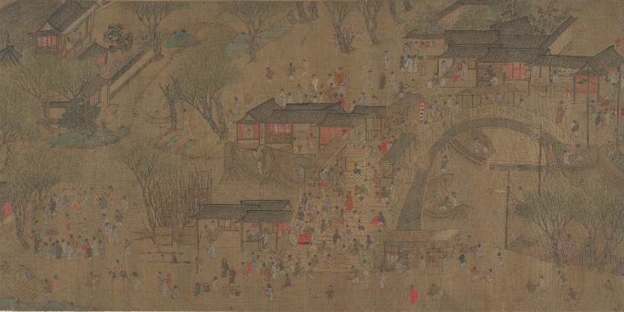 明清时期清明上河图绢丝印刷价值,清明上河图宋本版本对比