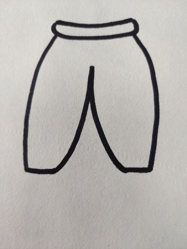 如何画短裤的简笔画步骤,短裤短袖简笔画