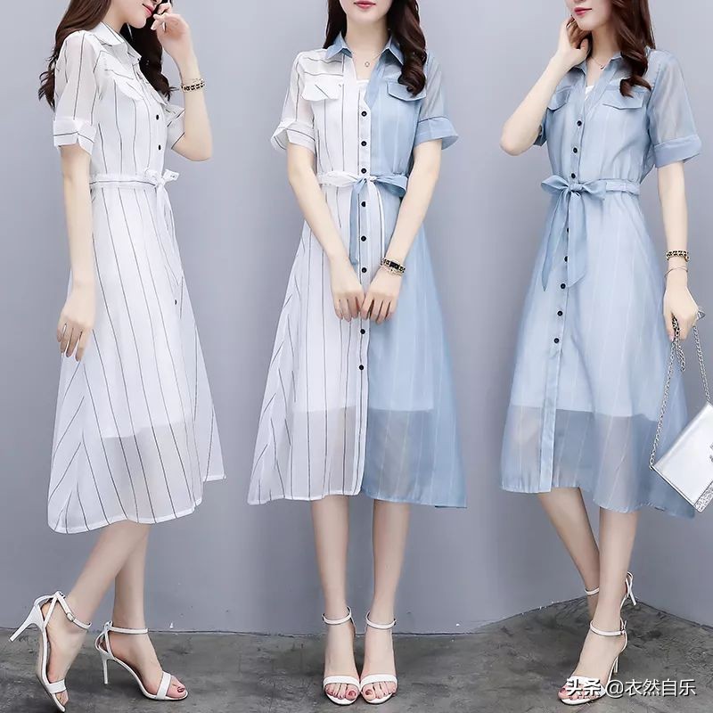 优雅气质雪纺裙散发迷人气息,雪纺收腰显瘦碎花春天仙女裙