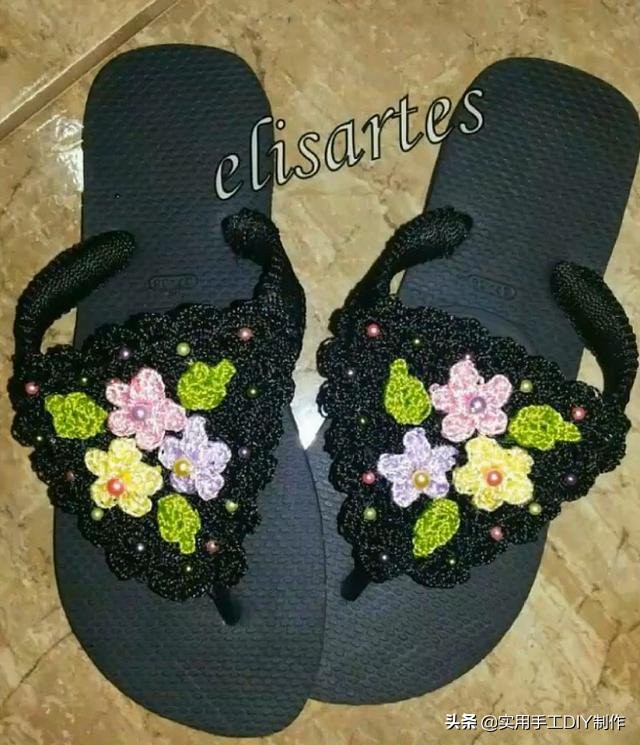 针织作品70款简约,手工针织凉鞋花样图