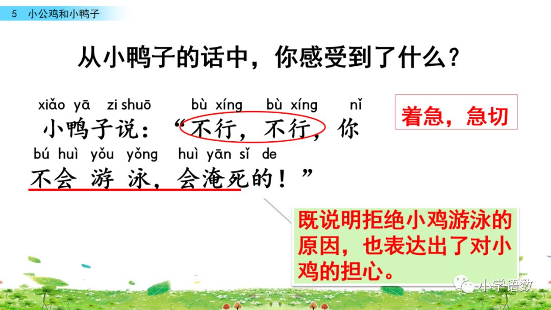 小公鸡和小鸭子一年级下册组词,一年级语文小公鸡和小鸭子复习